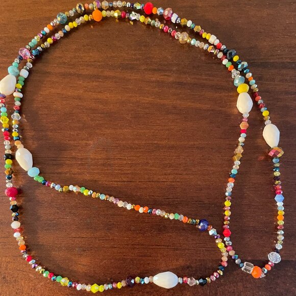 Long Sparkly Faceted Bead Necklace – Perfect for Layering - Picture 1 of 3